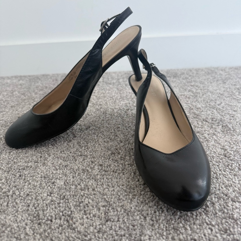 Last Chance - Nine West Black Slingback Heels
